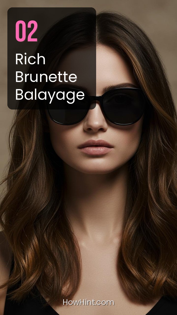 1. Rich Brunette Balayage