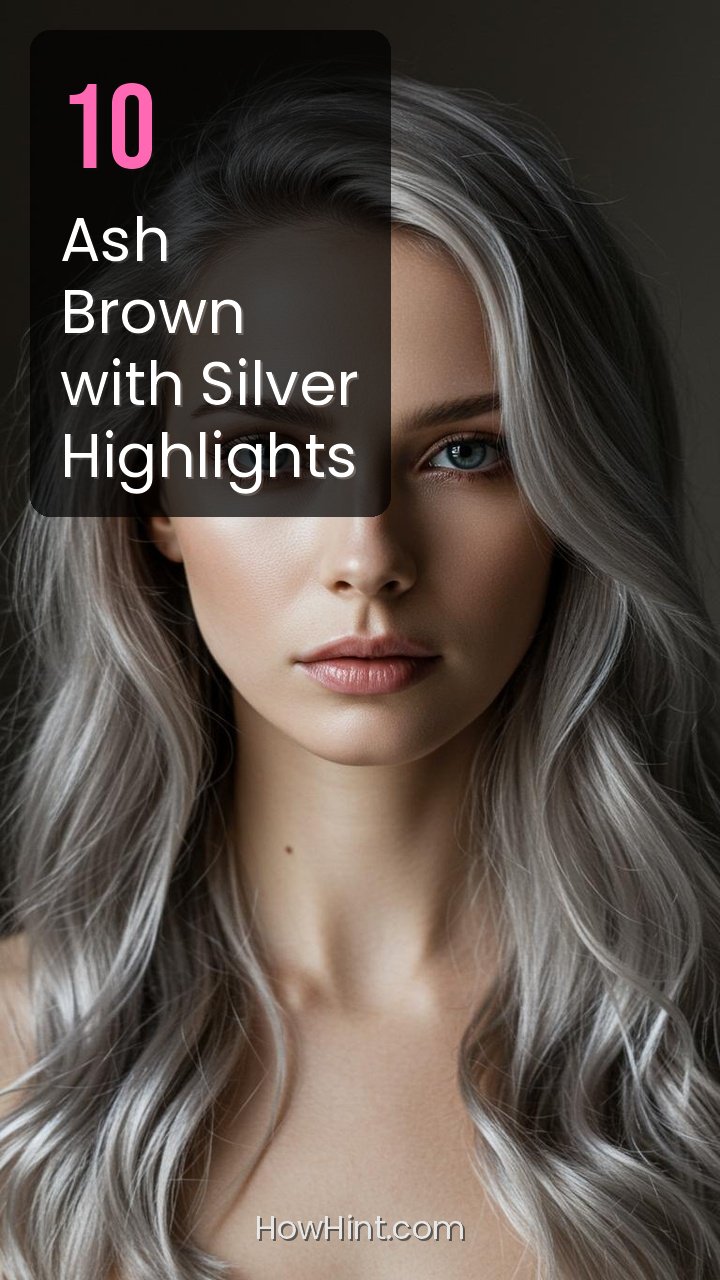 9. Ash Brown with Silver Highlights