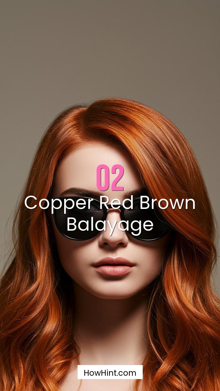 Copper Red Brown Balayage