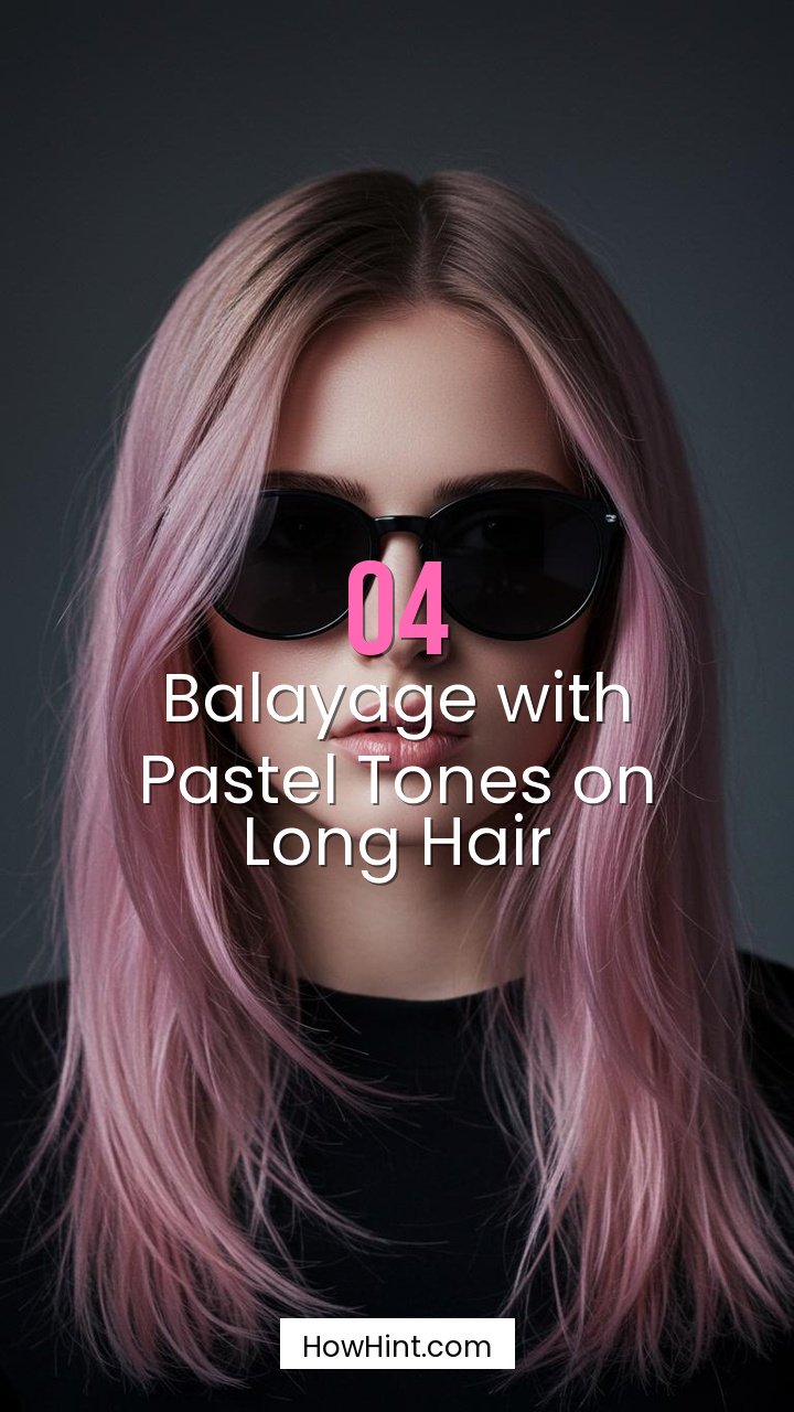 Balayage with Pastel Tones on Long Hair