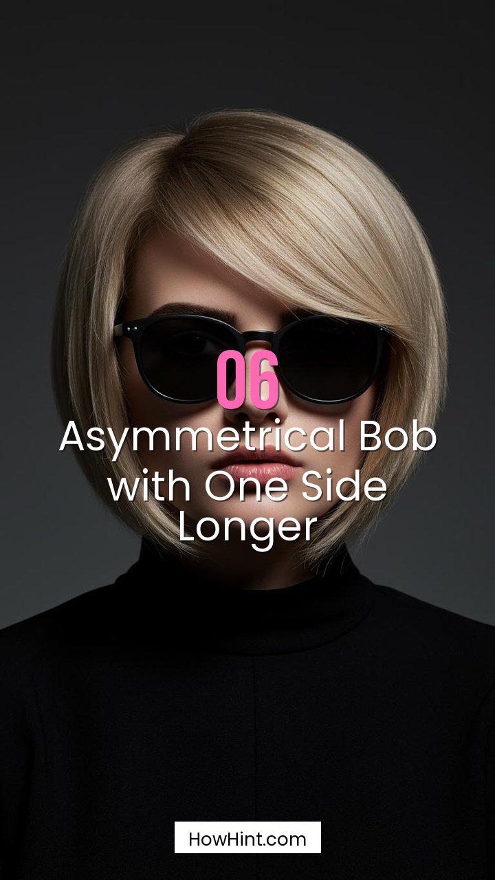 Asymmetrical Bob with One Side Longer