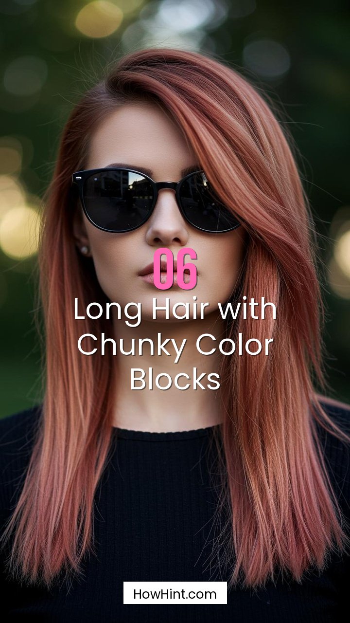 Long Hair with Chunky Color Blocks