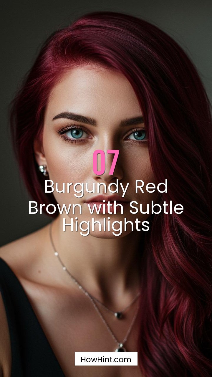 Burgundy Red Brown with Subtle Highlights