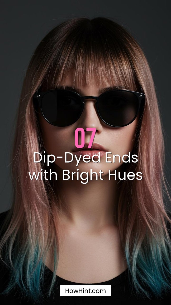 Dip-Dyed Ends with Bright Hues