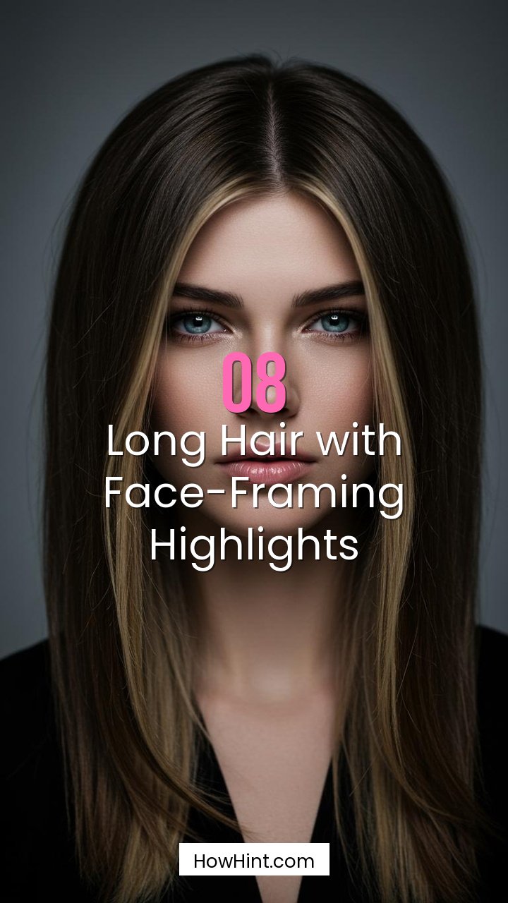 Long Hair with Face-Framing Highlights