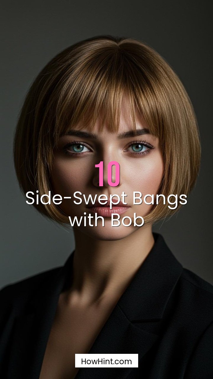 Side-Swept Bangs with Bob