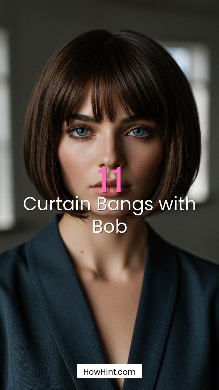 Curtain Bangs with Bob
