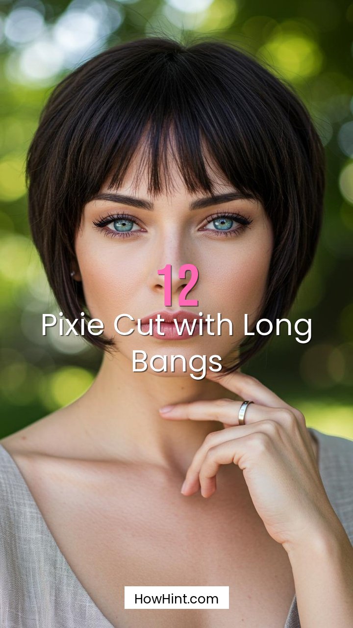 Pixie Cut with Long Bangs