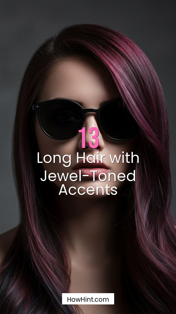 Long Hair with Jewel-Toned Accents