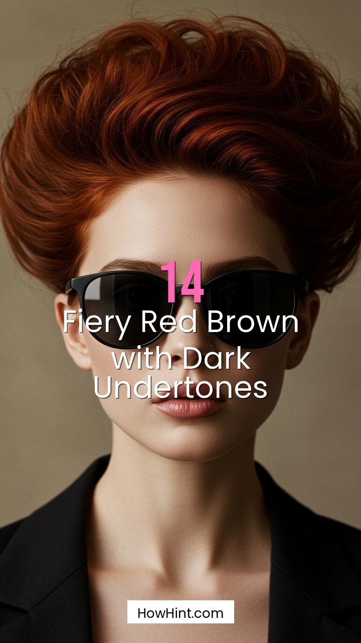 Fiery Red Brown with Dark Undertones