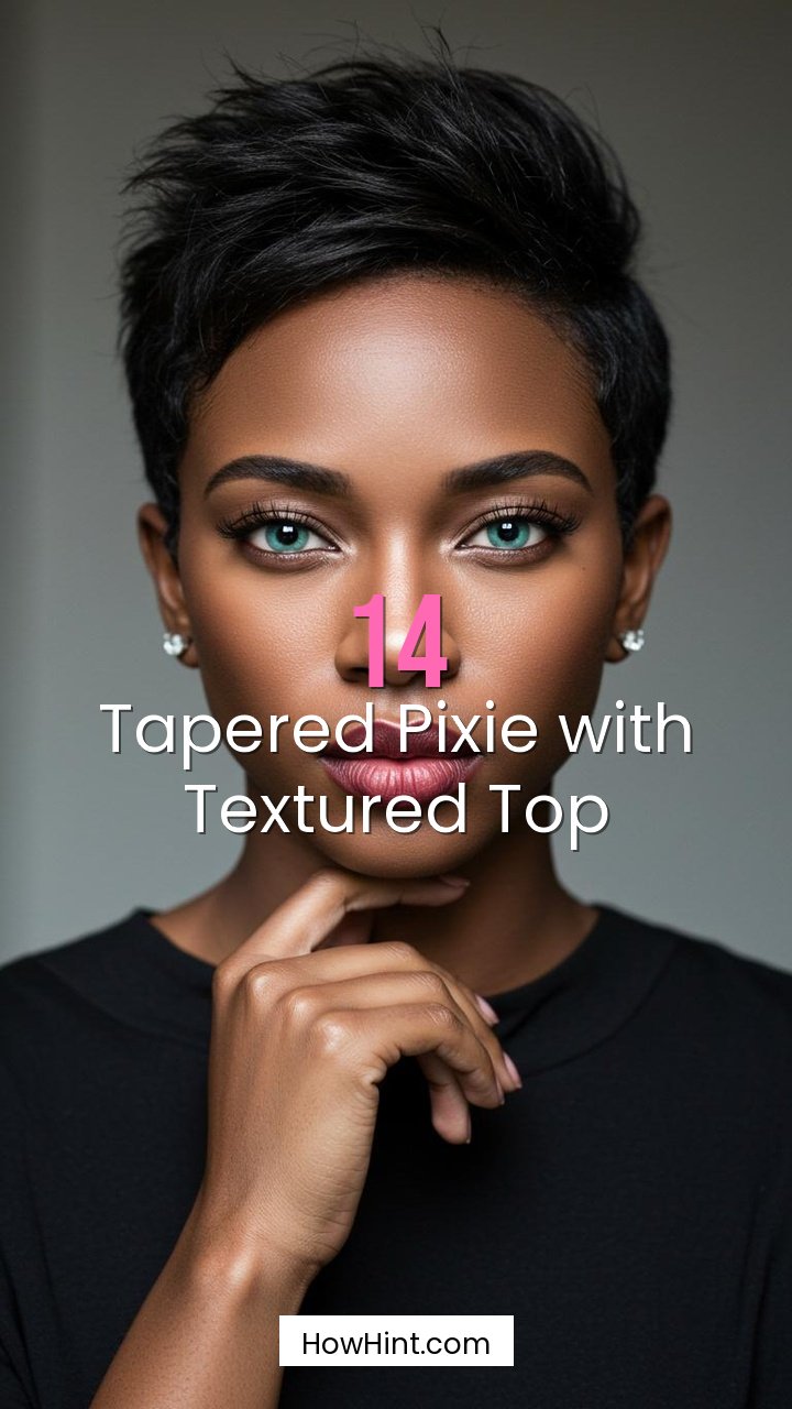 Tapered Pixie with Textured Top
