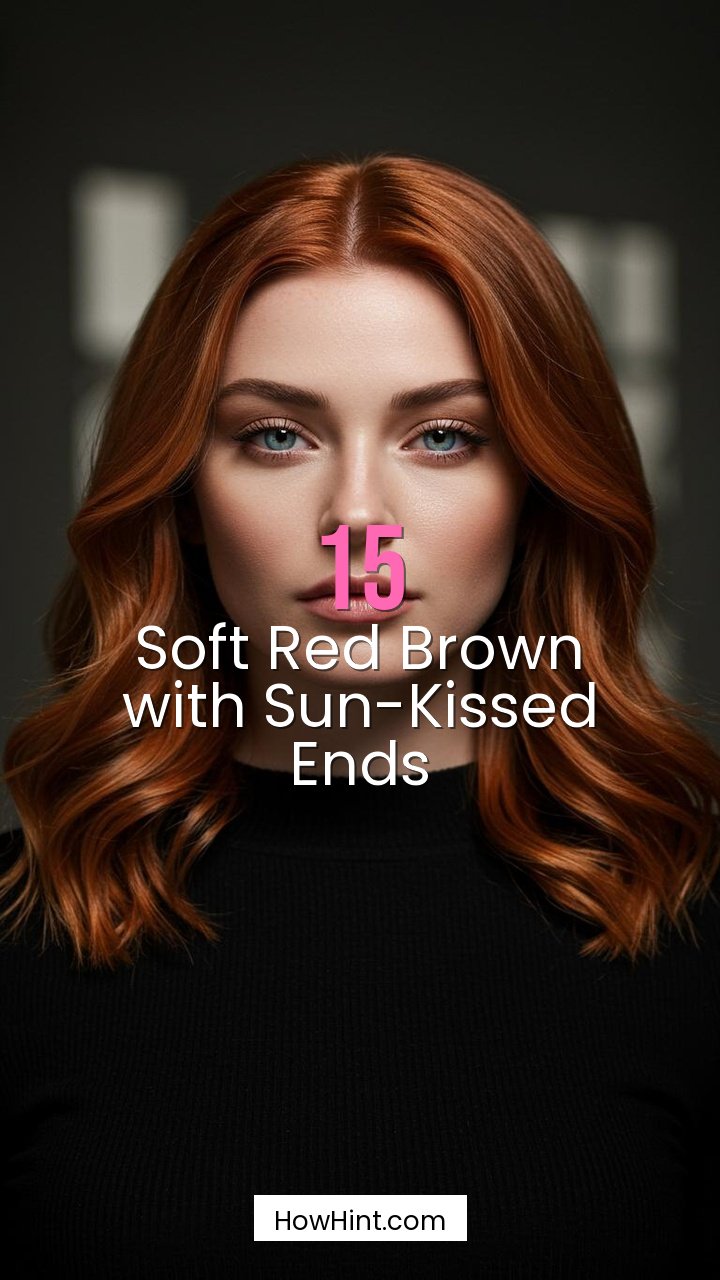 Soft Red Brown with Sun-Kissed Ends