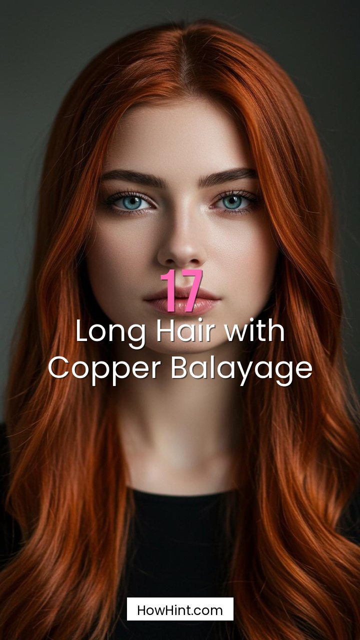 Long Hair with Copper Balayage