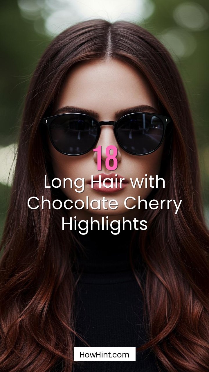 Long Hair with Chocolate Cherry Highlights