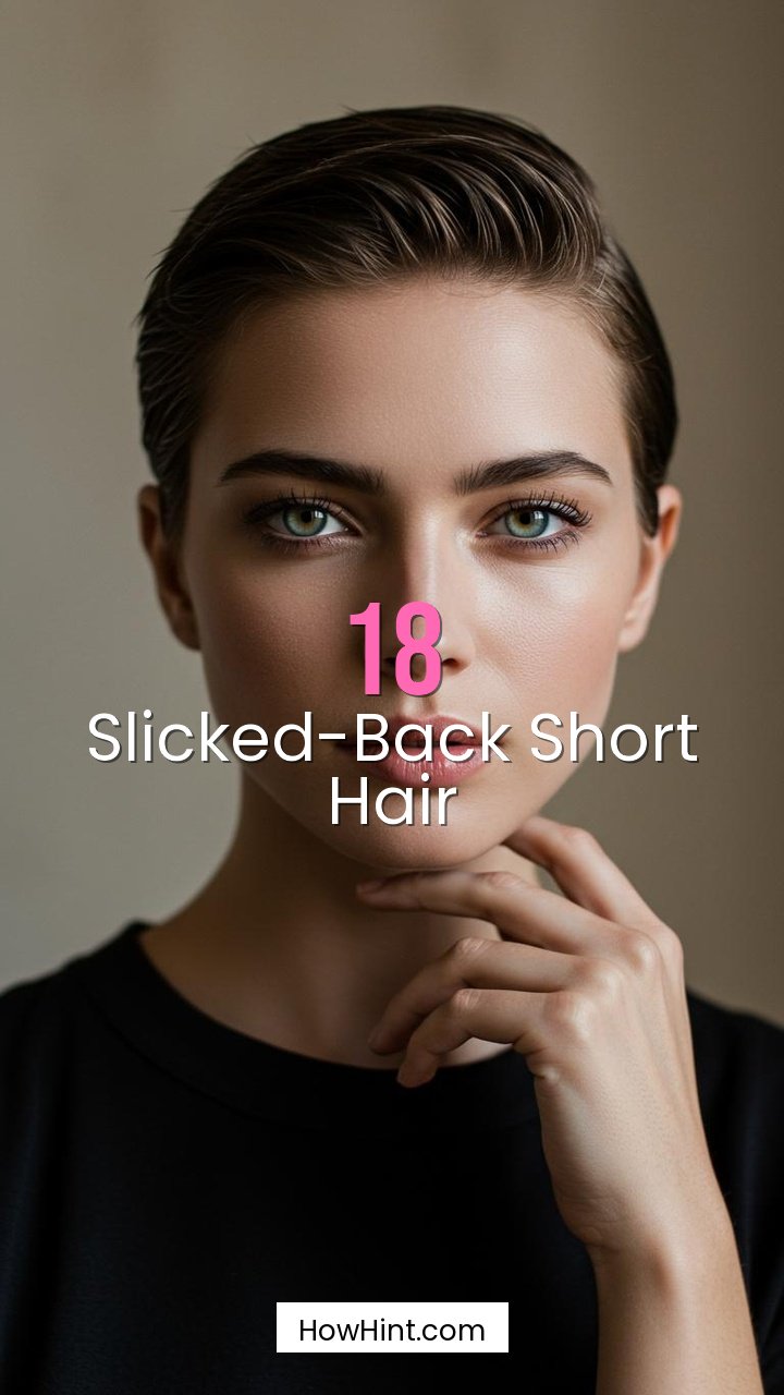 Slicked-Back Short Hair