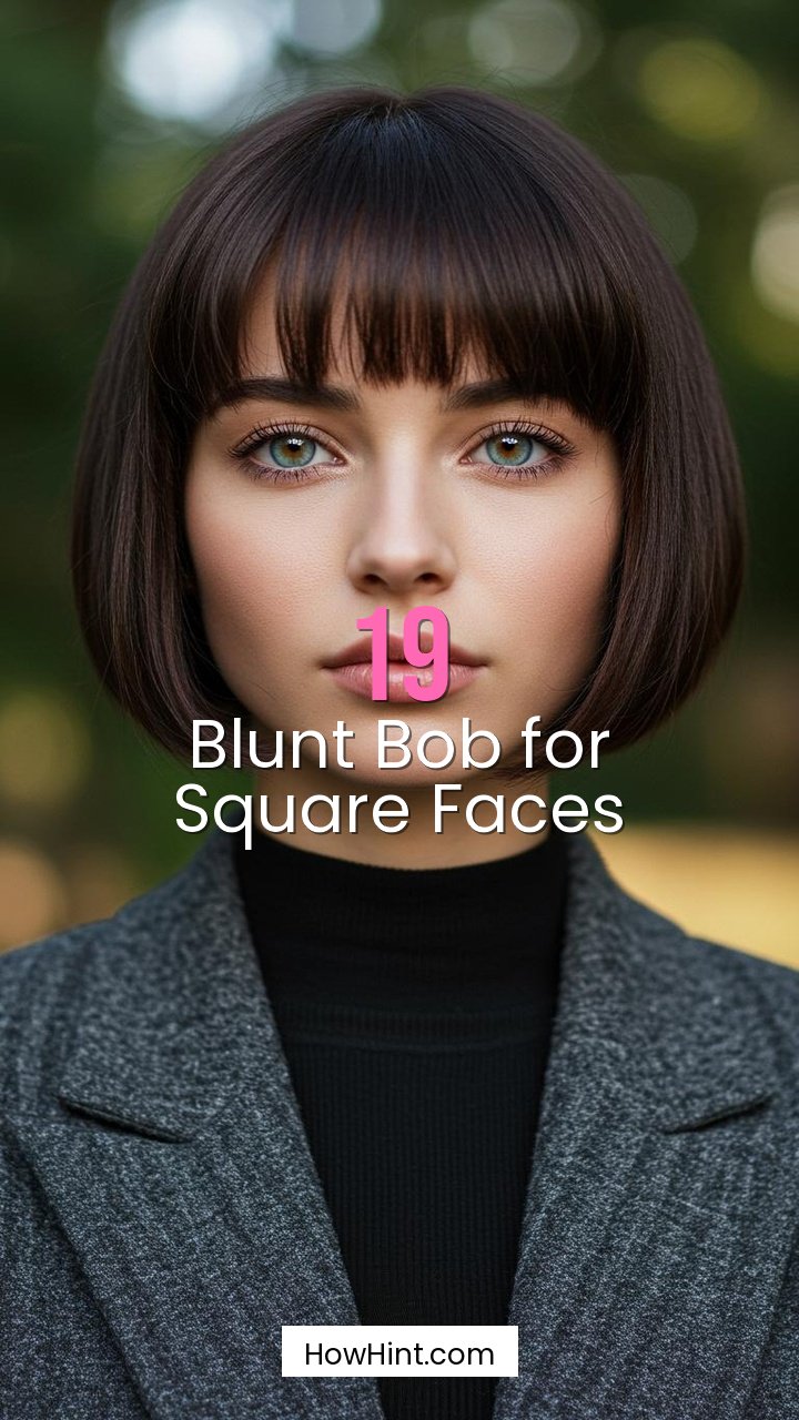 Blunt Bob for Square Faces