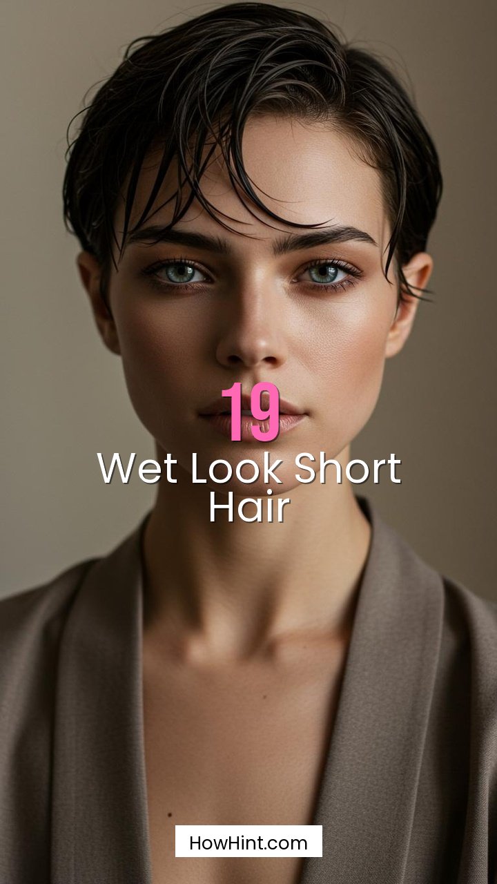 Wet Look Short Hair