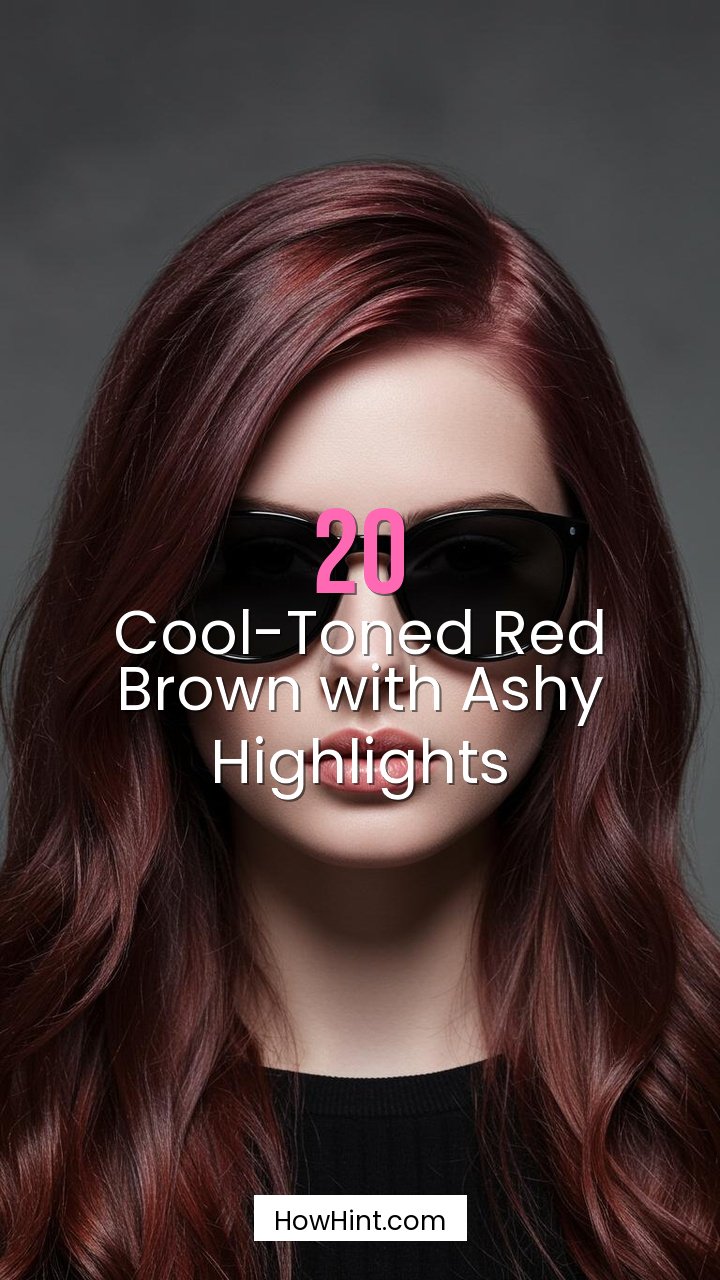 Cool-Toned Red Brown with Ashy Highlights