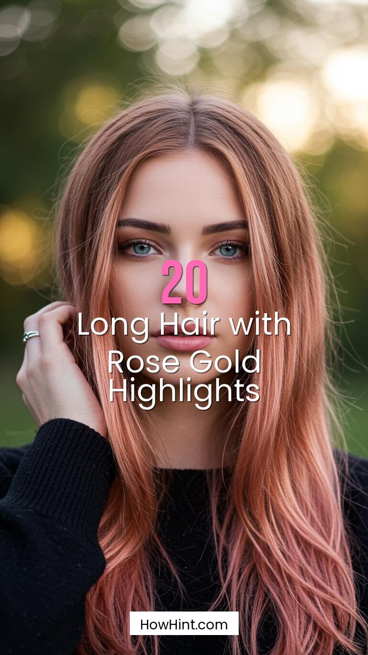 Long Hair with Rose Gold Highlights