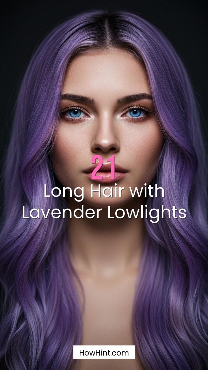 Long Hair with Lavender Lowlights