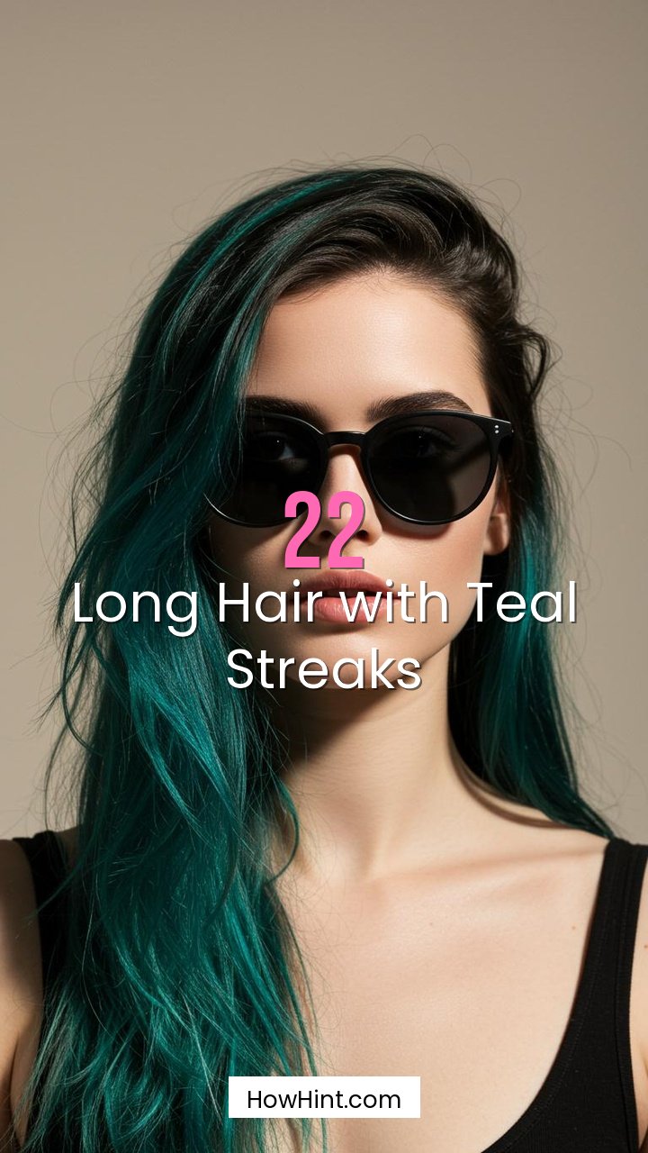 Long Hair with Teal Streaks