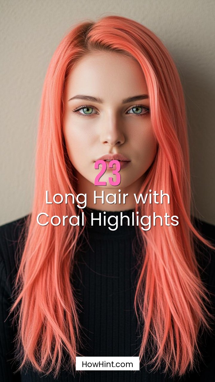 Long Hair with Coral Highlights