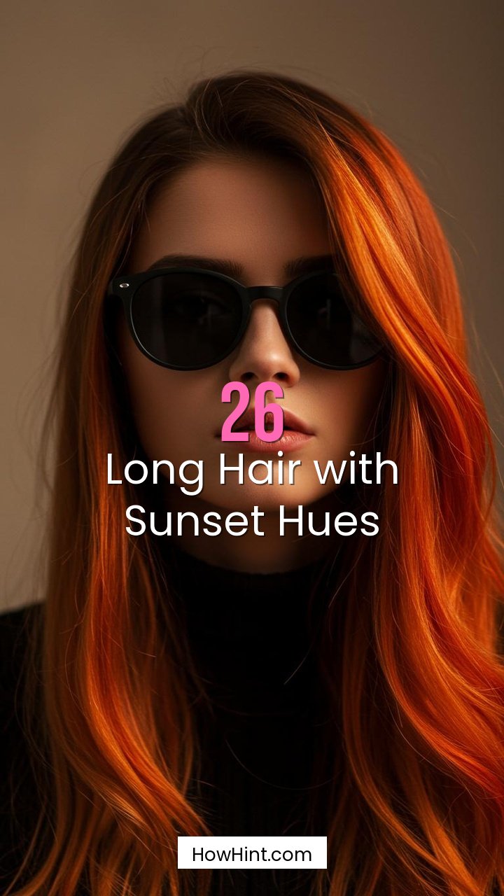 Long Hair with Sunset Hues