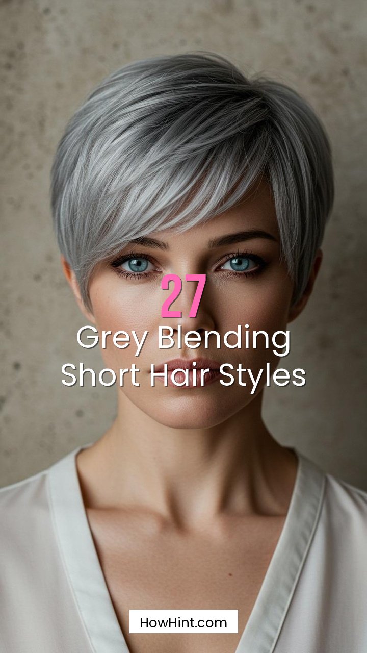 Grey Blending Short Hair Styles