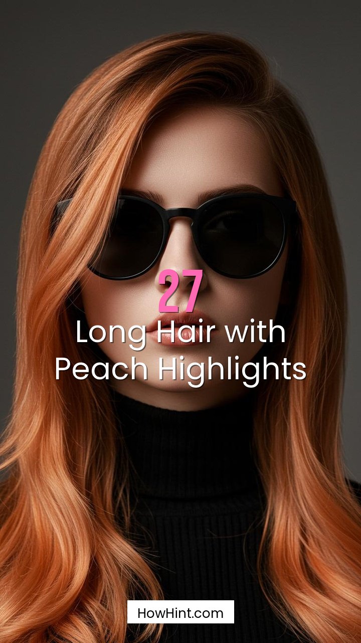 Long Hair with Peach Highlights
