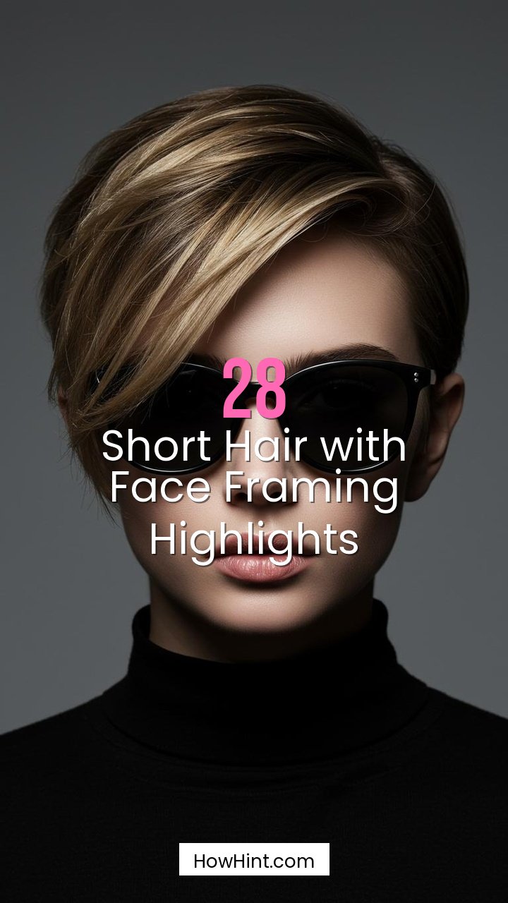 Short Hair with Face Framing Highlights