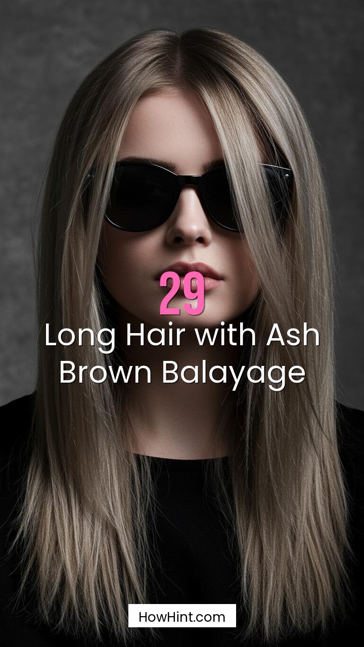 Long Hair with Ash Brown Balayage