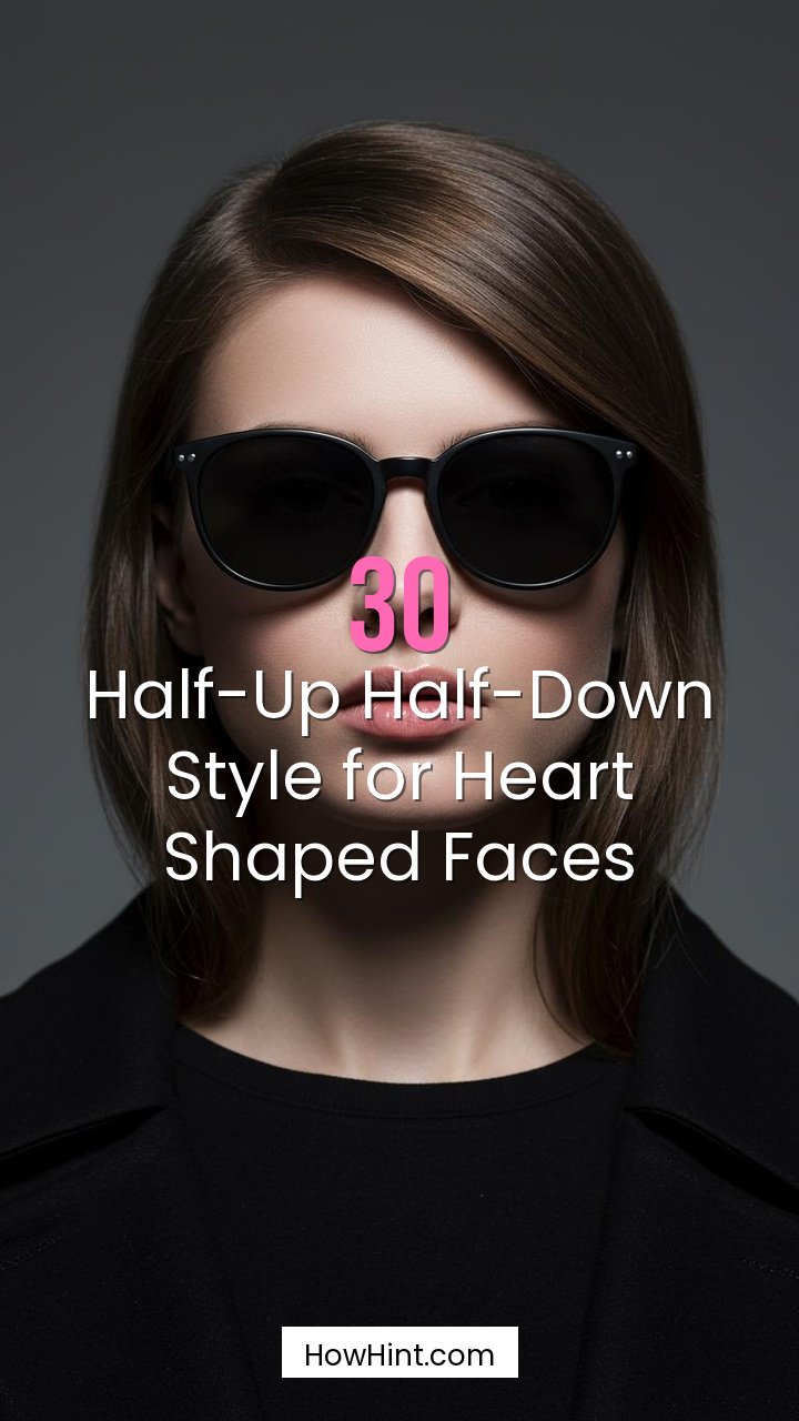 Half-Up Half-Down Style for Heart Shaped Faces