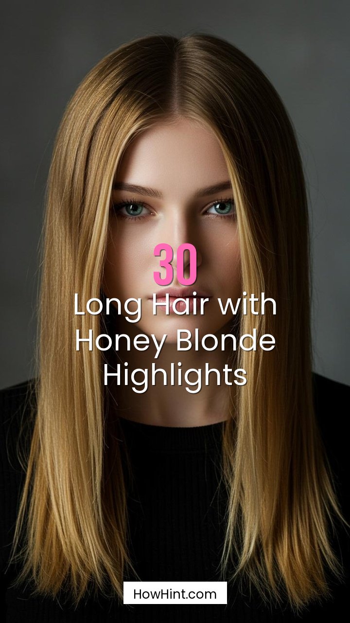 Long Hair with Honey Blonde Highlights