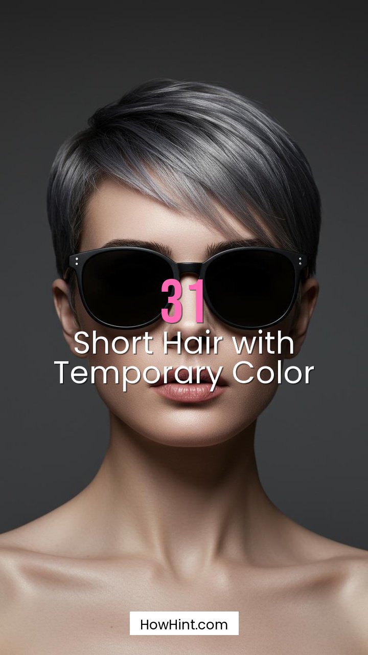 Short Hair with Temporary Color