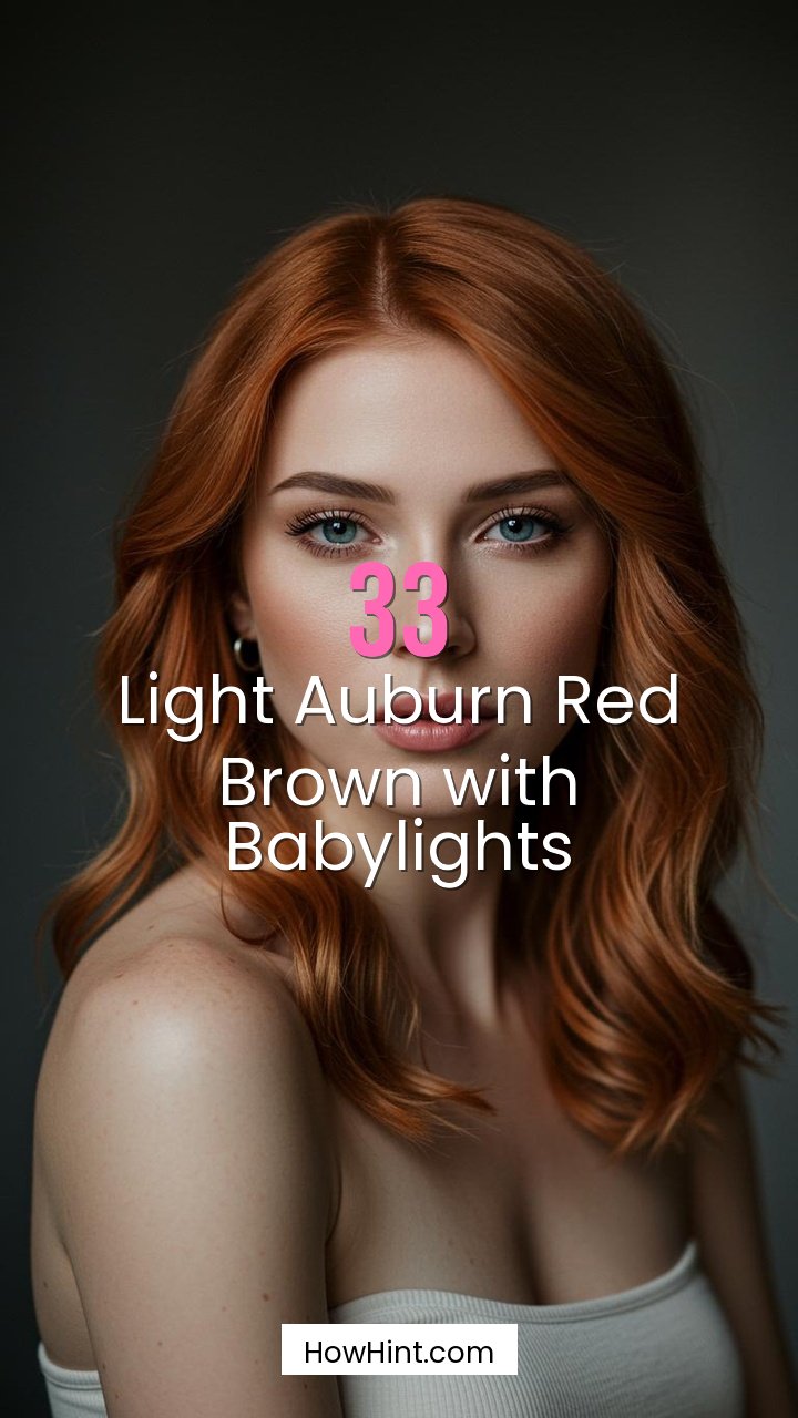 Light Auburn Red Brown with Babylights