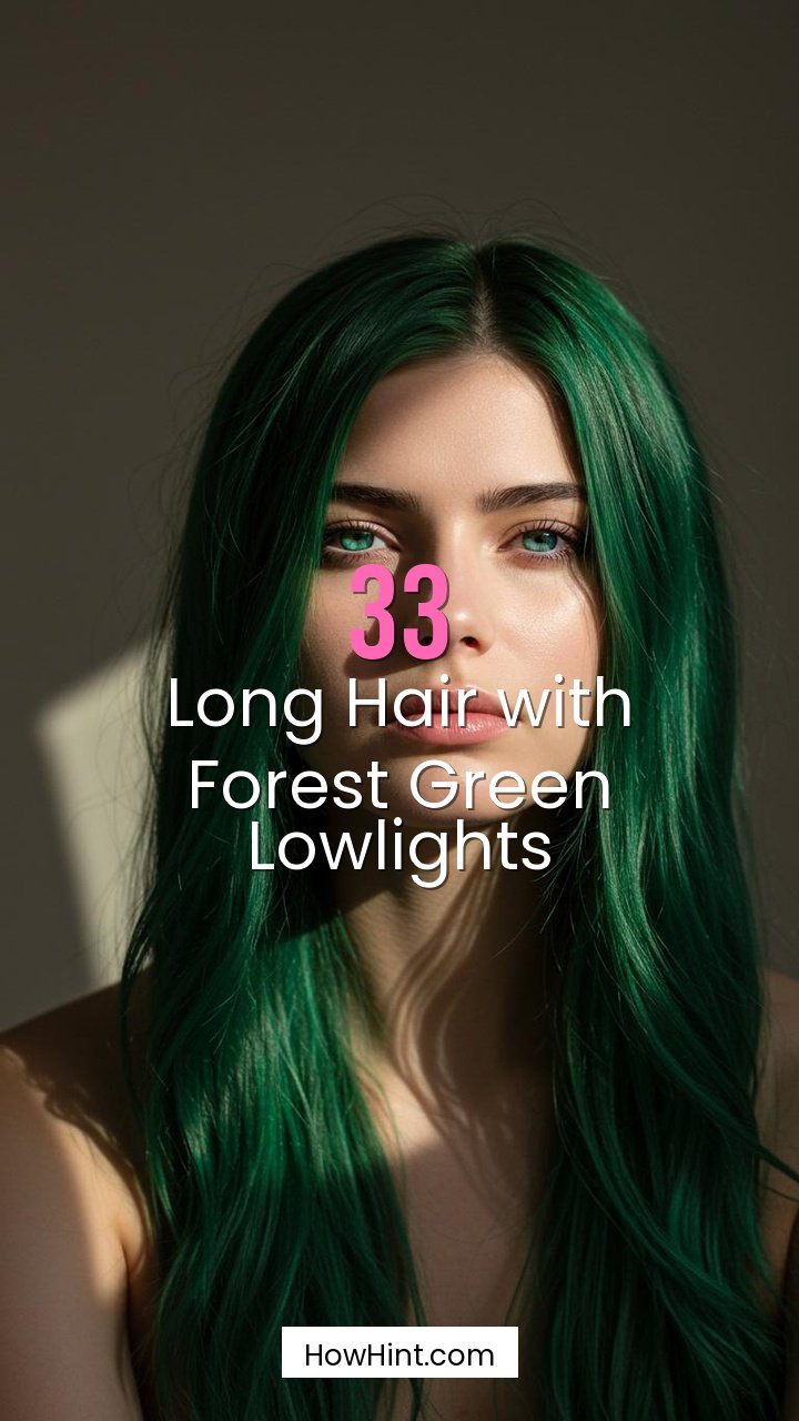 Long Hair with Forest Green Lowlights