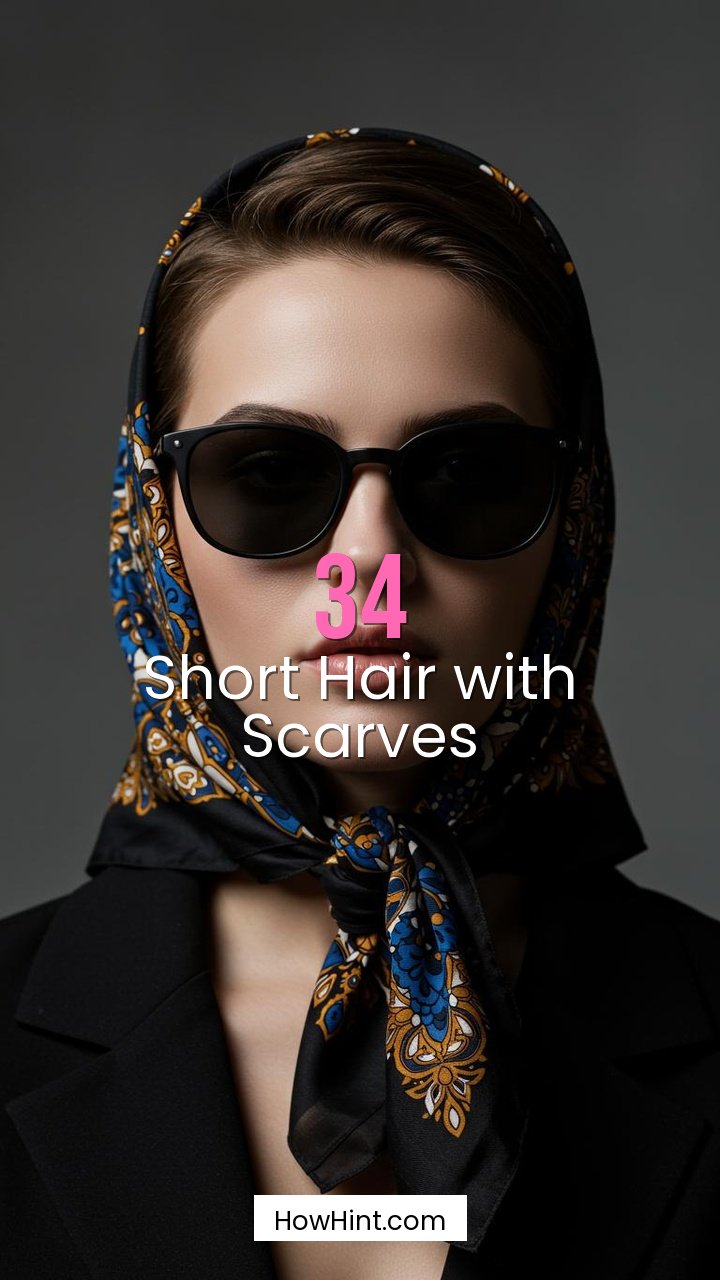 Short Hair with Scarves