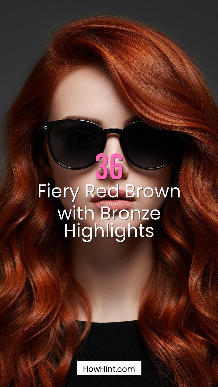 Fiery Red Brown with Bronze Highlights
