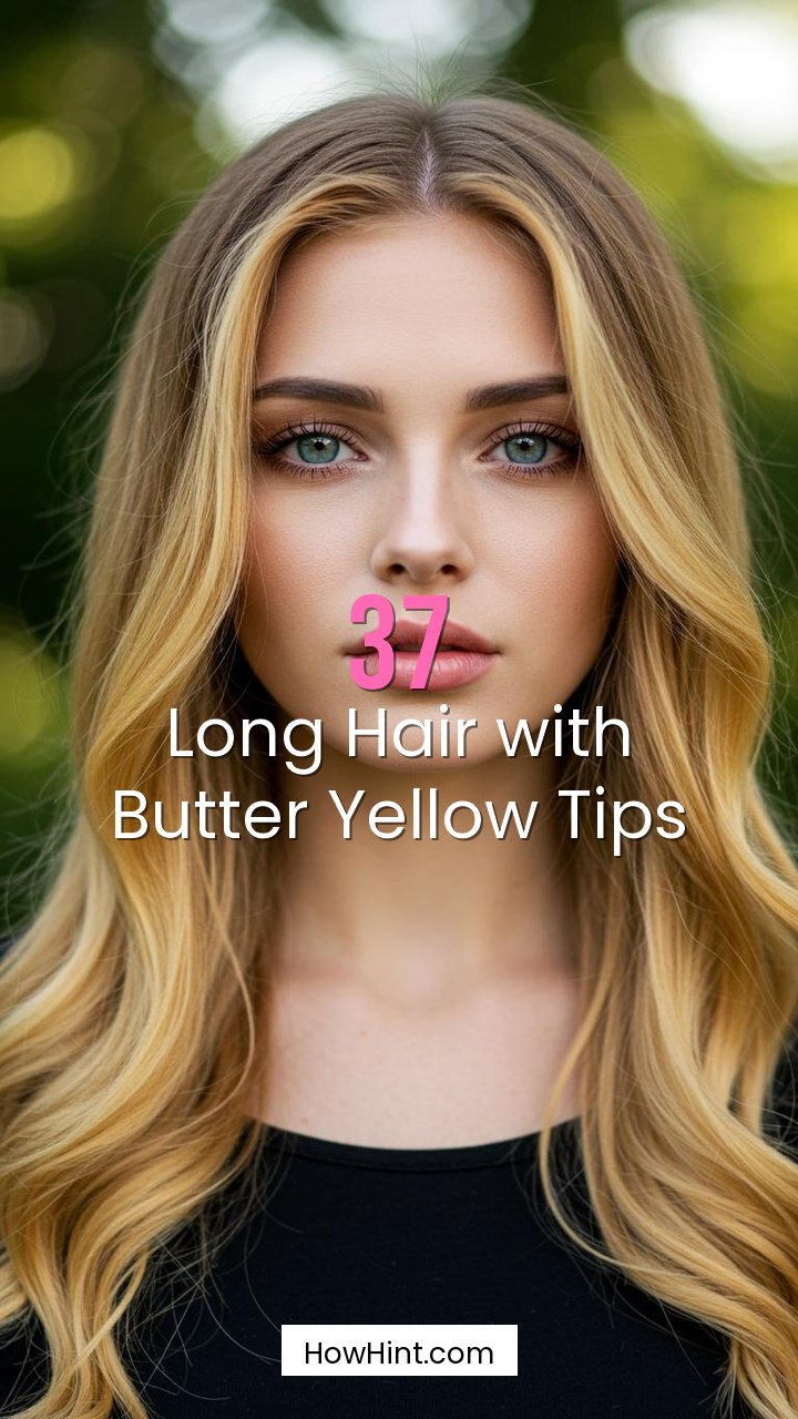 Long Hair with Butter Yellow Tips