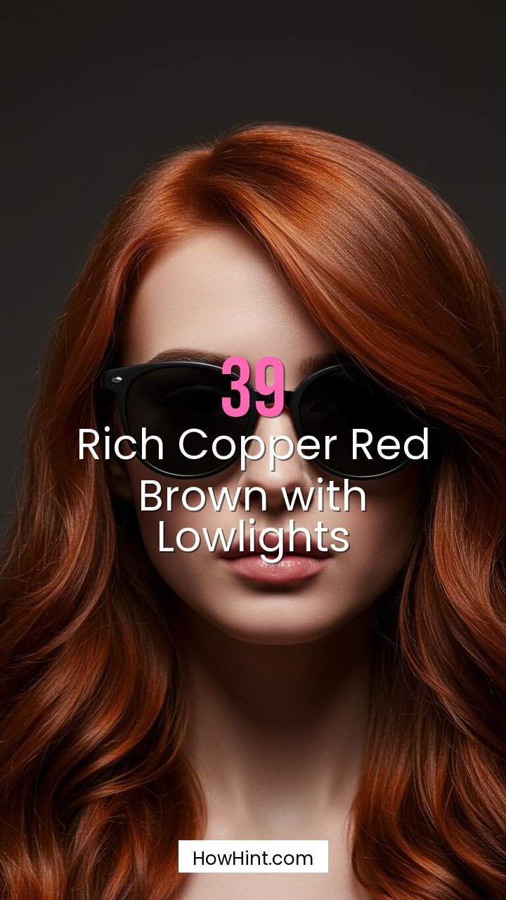 Rich Copper Red Brown with Lowlights