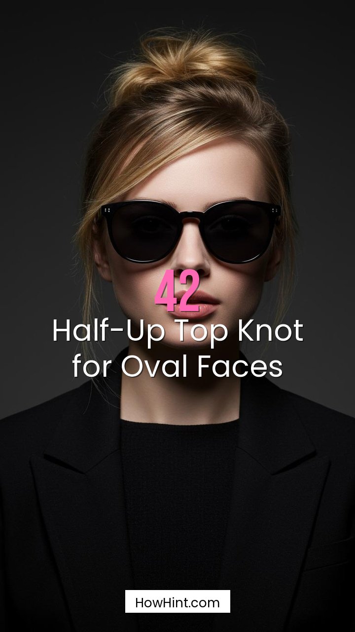 Half-Up Top Knot for Oval Faces