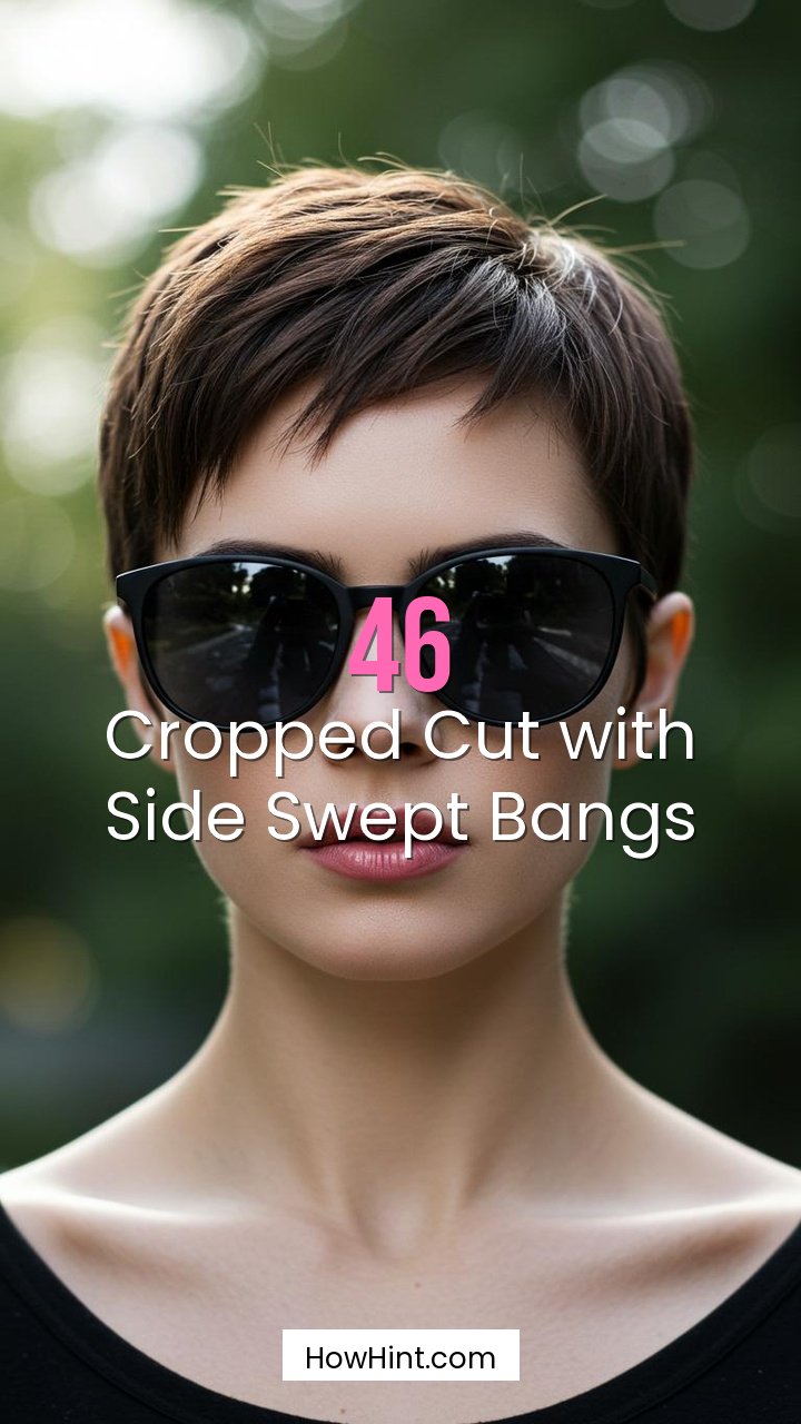 Cropped Cut with Side Swept Bangs
