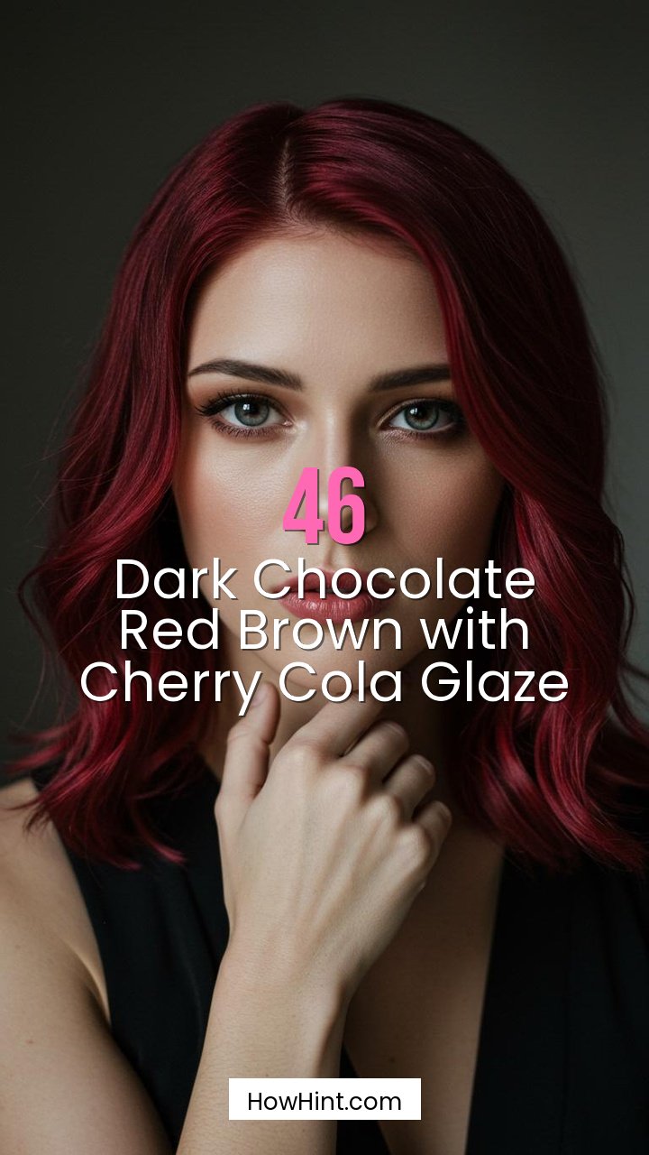 Dark Chocolate Red Brown with Cherry Cola Glaze
