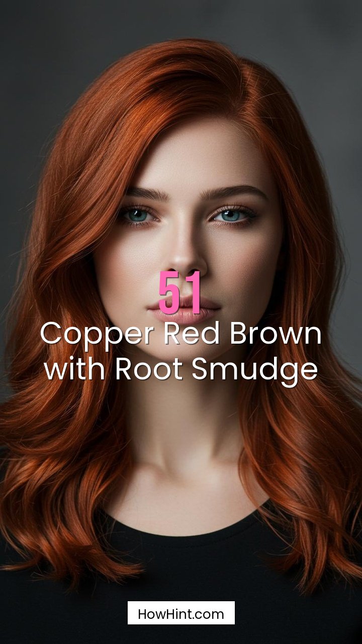 Copper Red Brown with Root Smudge