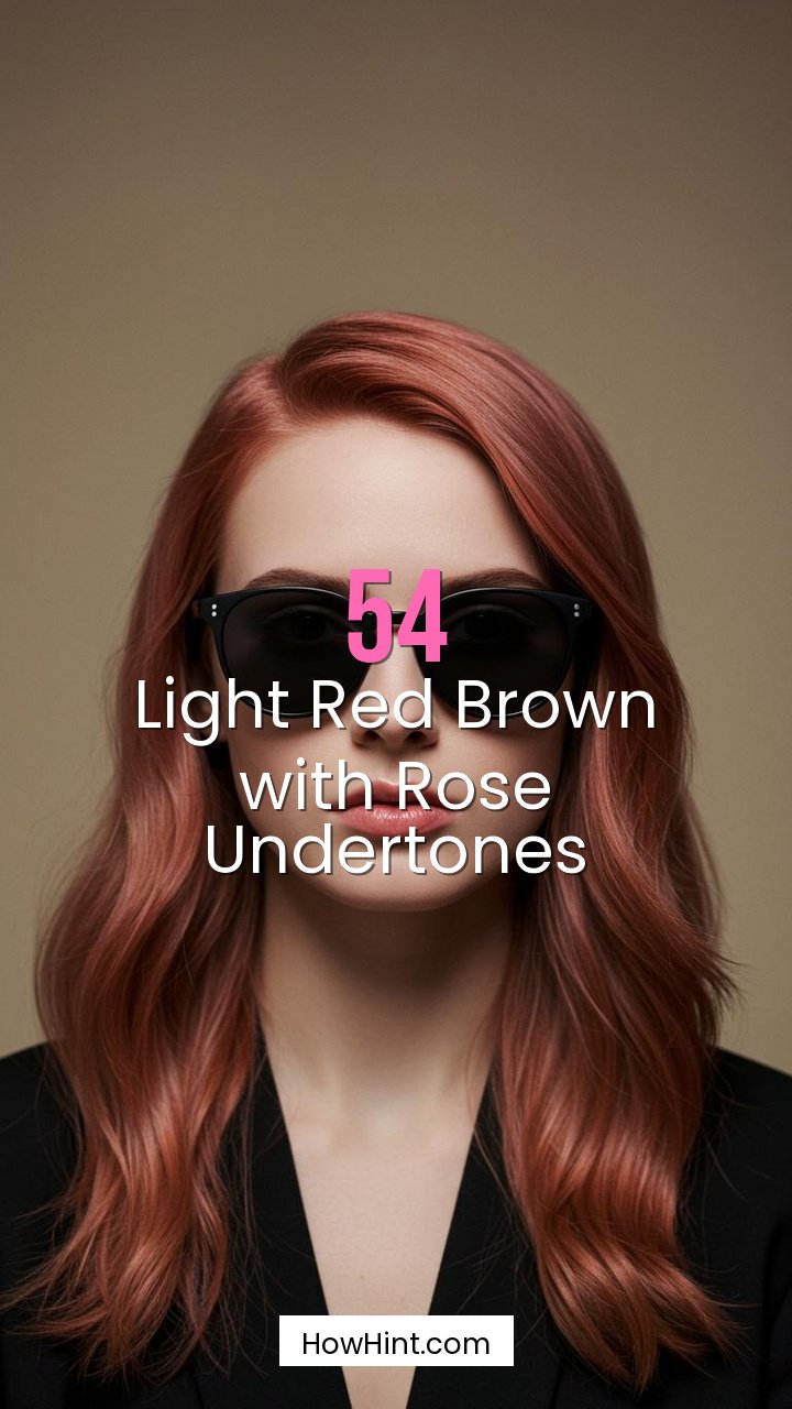 Light Red Brown with Rose Undertones