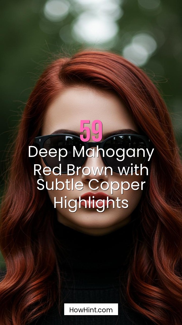 Deep Mahogany Red Brown with Subtle Copper Highlights