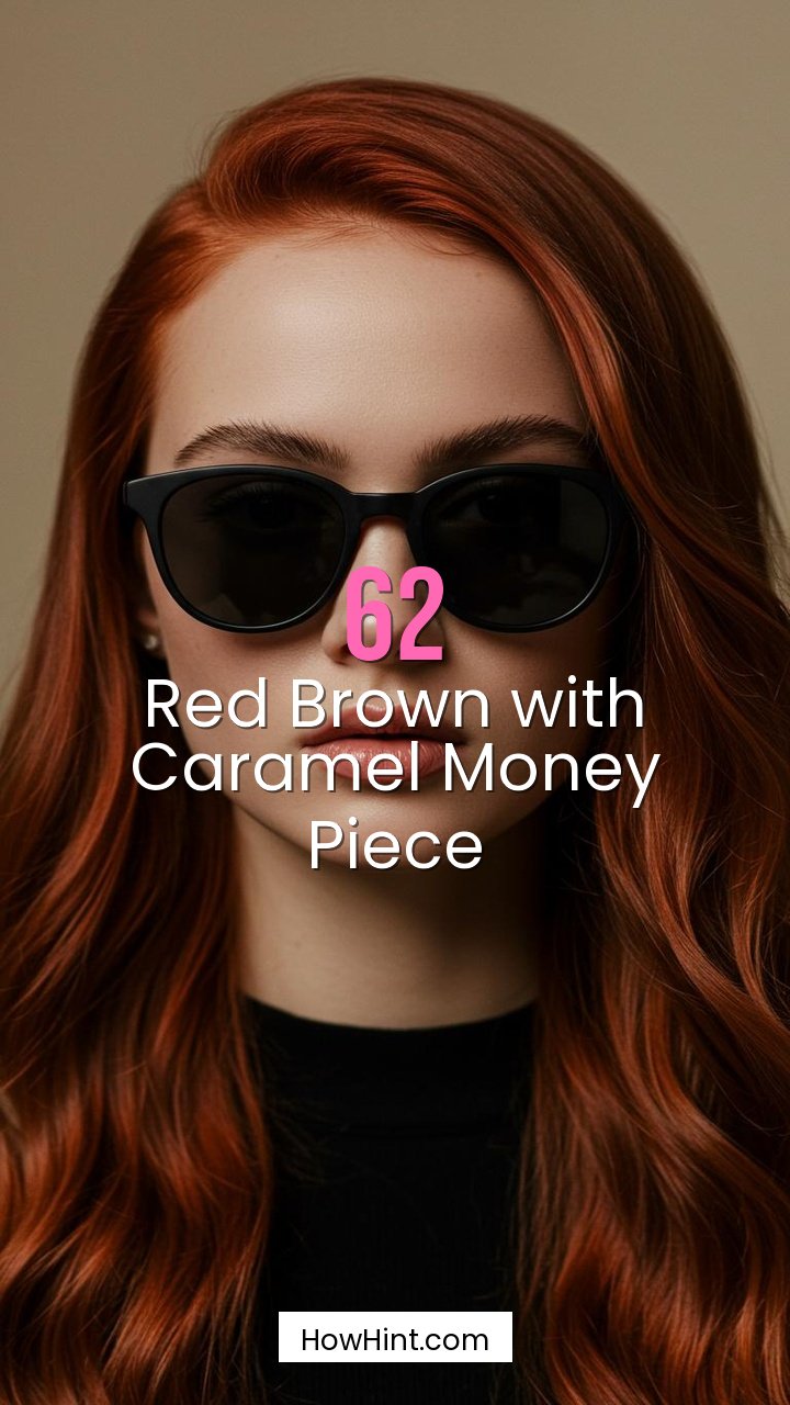 Red Brown with Caramel Money Piece
