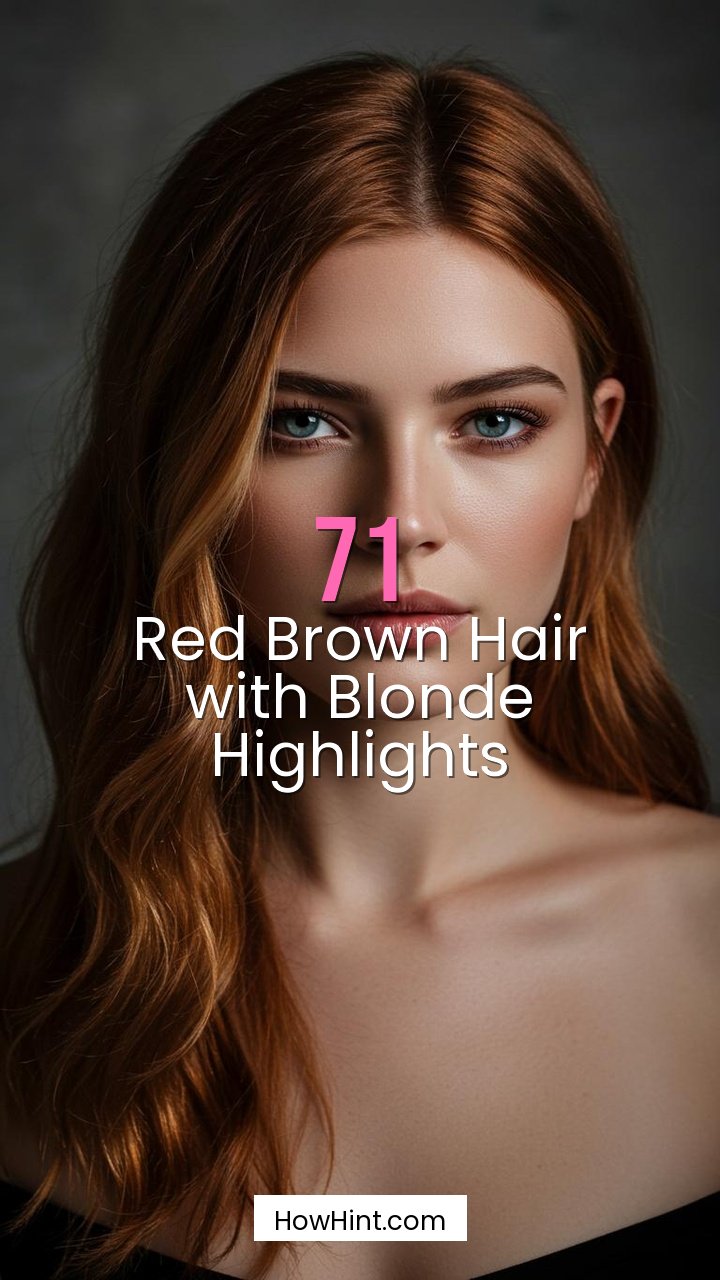 Red Brown Hair with Blonde Highlights
