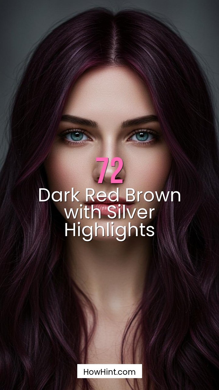 Dark Red Brown with Silver Highlights