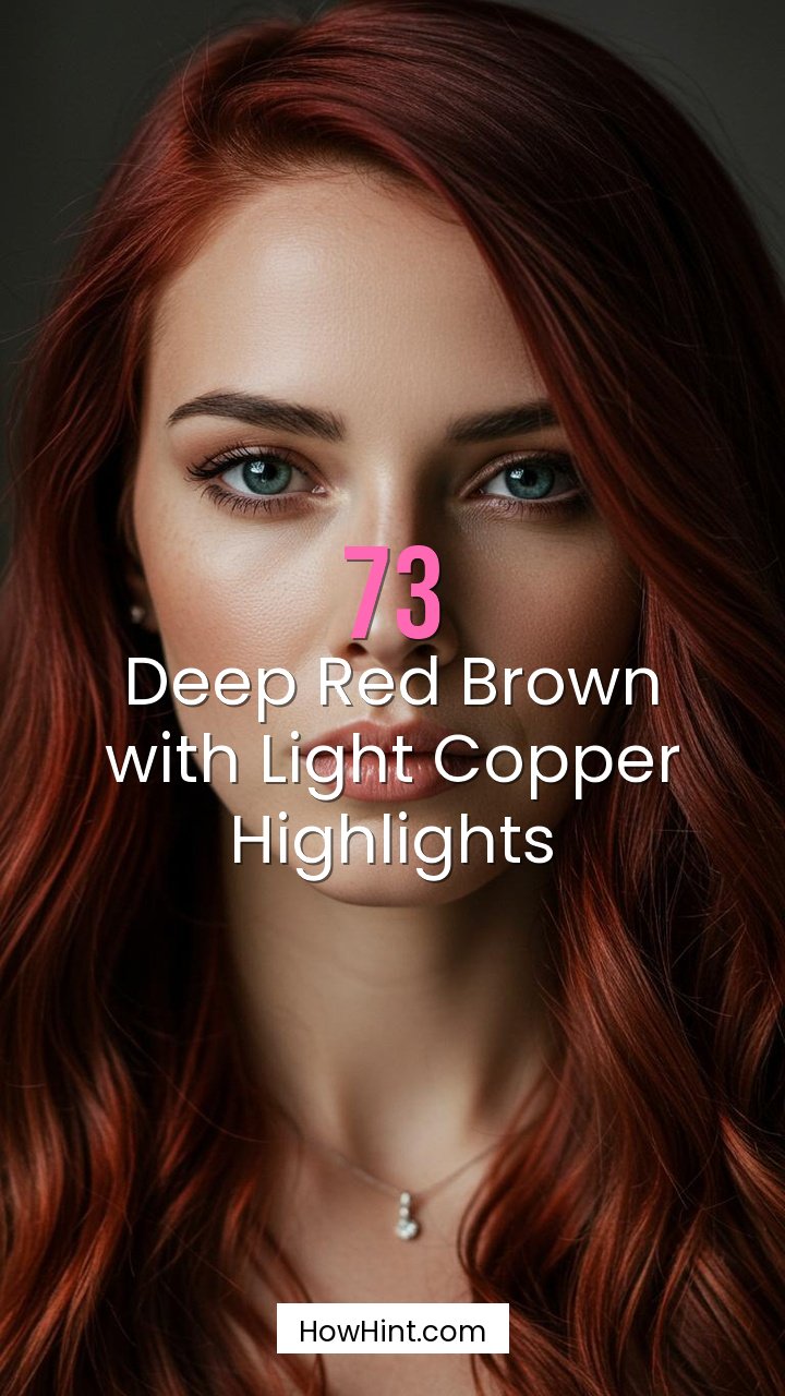 Deep Red Brown with Light Copper Highlights